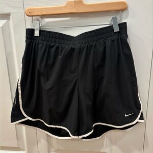 Nike Black Women's Shorts with White Trim